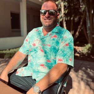 Men’s Tropical flamingo shirt